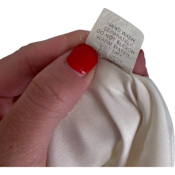 Vintage Christian Dior Lingerie Satin Sleeveless Slip with Lace Nightgown Size M - Picture 7 of 7